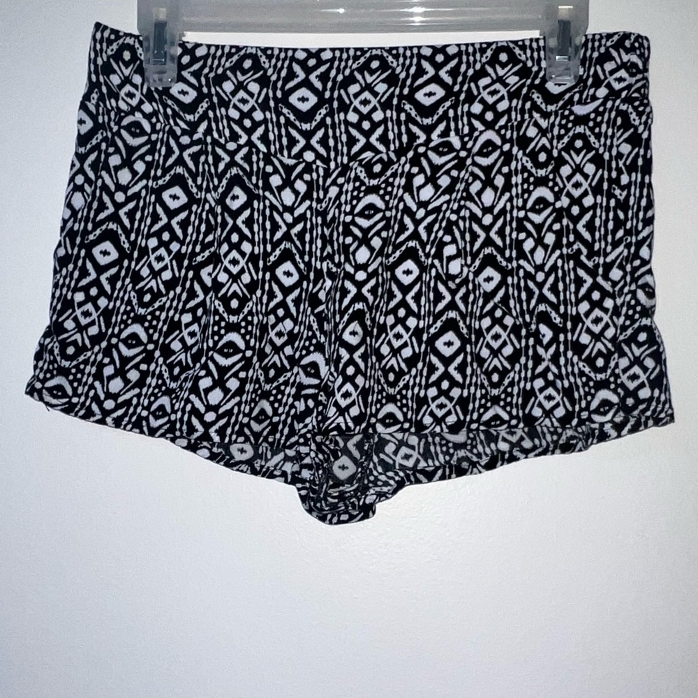 Black and white shorts